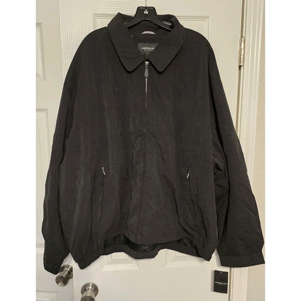 London Fog Mens 4XL Auburn Full Zip Golf Jacket Black Mesh Lining NWT Big & Tall